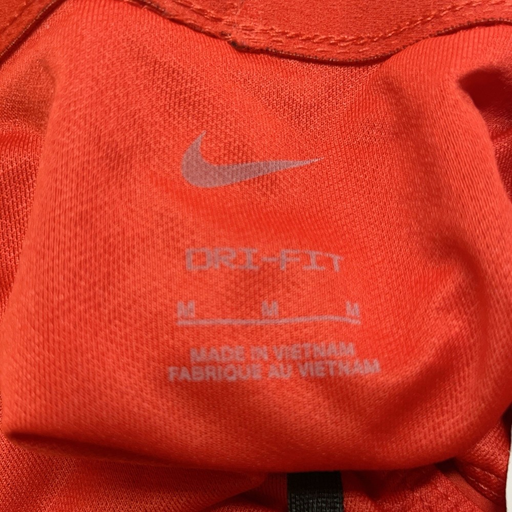 Nike Dri Fit Womens Lined Running Shorts M Red Drawstring 4" Lacrosse Zip Pocket - Picture 9 of 14
